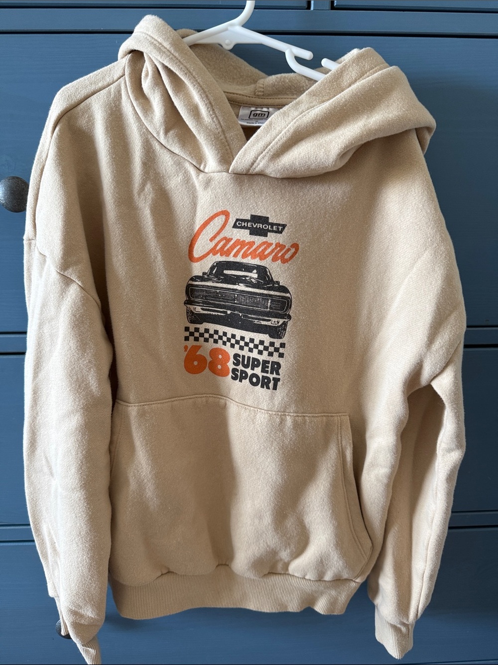 Chevrolet Camaro '68 Kids Beige Hoodie - Pullover Sweatshirt